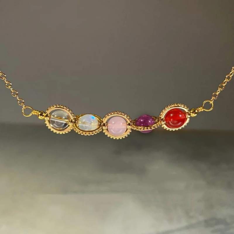 925 Sterling Silver Handmade Crystal Necklace