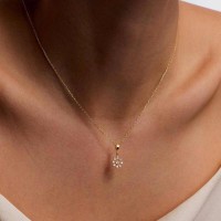 925 Sterling Silver Snowflake Pendant Necklace Christmas Gift