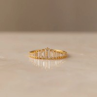 Art Deco 925 Sterling Silver Minimalist Band Gift for Her