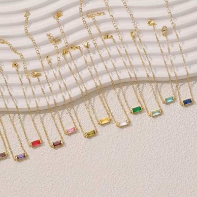 Custom Yellow Gold 925 Sterling Silver Birthstone Bracelet 
