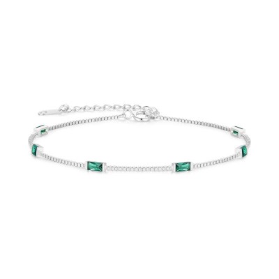 Personalized 925 Sterling Silver Birthstone Charm Link Bracelet