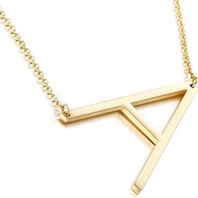 14K Gold Plated Letter Initial Script Name Monogram Necklace