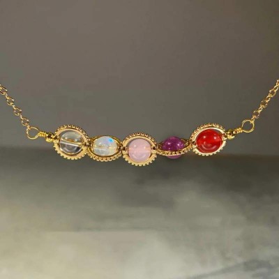 925 Sterling Silver Handmade Crystal Necklace