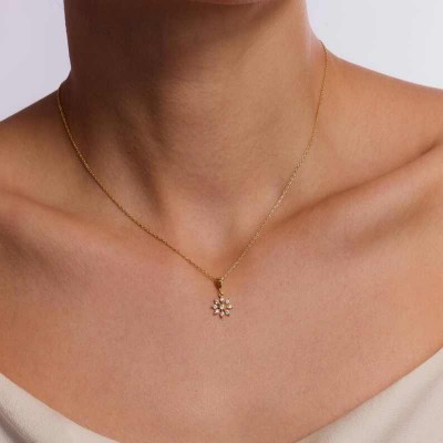 925 Sterling Silver Snowflake Pendant Necklace Christmas Gift