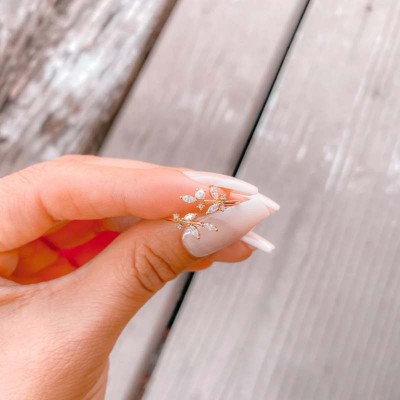 Dainty Floral 925 Sterling Silver Pearl Ring
